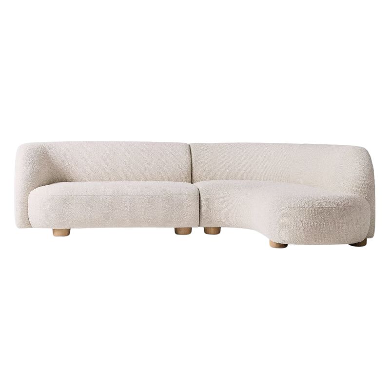 West Elm Laurent 2-Piece Wedge Chaise Modular Sofa image number 0